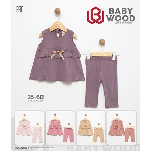 Babywood BW-612 Kız Bebe Penye Raporlu Taytlı Takım 6-18 Ay