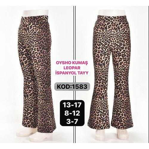 Yılmazcan 1583-2 Kız Çocuk Leopar İspanyol Paça Tayt 13-17 Yaş
