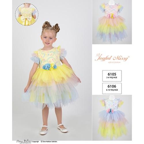 Joyful 6106 Kız Çocuk Abiye 6-10 Yaş