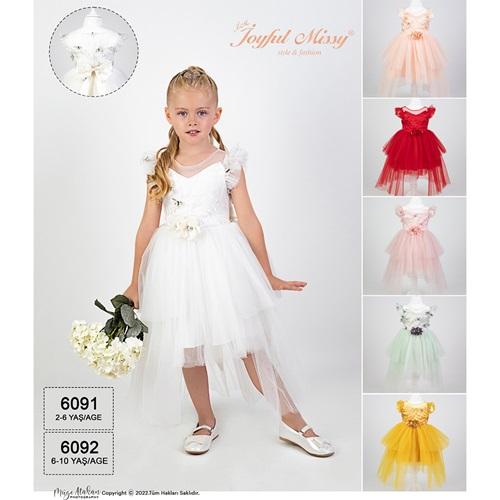 Joyful 6092 Kız Çocuk Abiye 6-10 Yaş