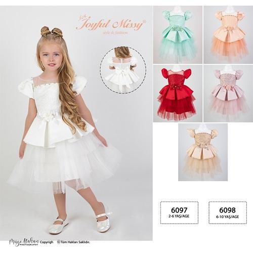 Joyful 6098 Kız Çocuk Abiye 6-10 Yaş