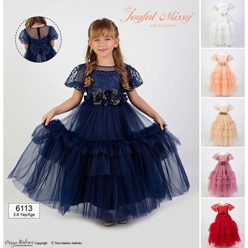 Joyful 6113 Kız Çocuk Abiye 2-6 Yaş
