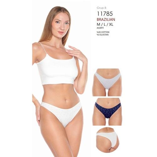 Berrak 11785 Bayan Penye Brazilian Bikini Külot M-XL