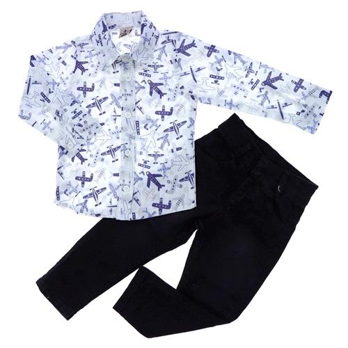 Keskinler Life 2859 Erkek Çocuk Dijital Baskılı Gömlek 3 lü Takım 6-9 Yaş