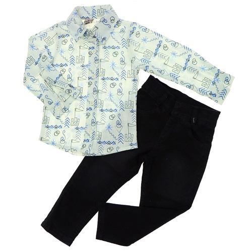 Keskinler Life 1860 Erkek Çocuk Dijital Baskılı Gömlek 3 lü Takım 2-5 Yaş