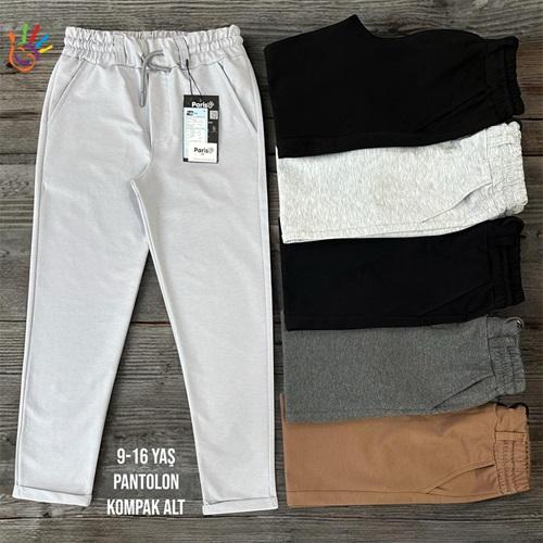 Paris Kids 7034-19 Erkek Çocuk Kompak Duble Paça Pantolon 13-16 Yaş