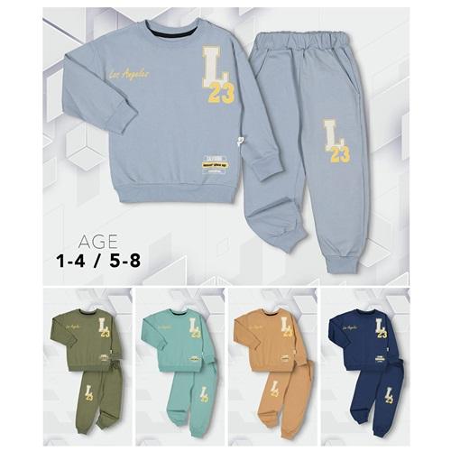 One Boys 616 Erkek Çocuk 2 İp Sıfır Yaka L 3 Baskılı Takım 1-4 Yaş