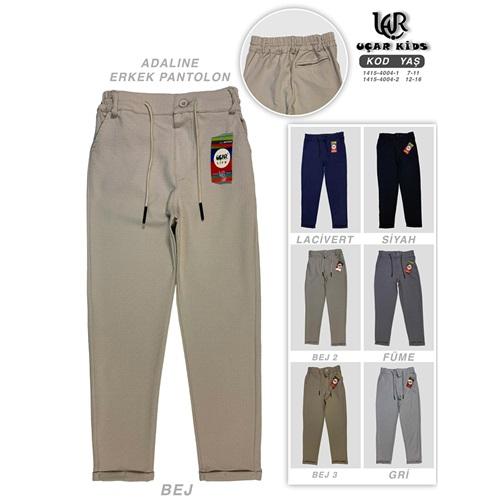 Uçar 4004-1 Erkek Çocuk Arka Cepli Duble Paça Adalyn Pantolon 7-11 Yaş