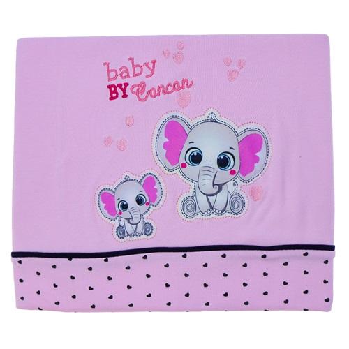 Ahmet Can Btn 910 Bebe Penye Sevimli Anne Ve Yavru Fil Baskılı Battaniye 0-1 Yaş