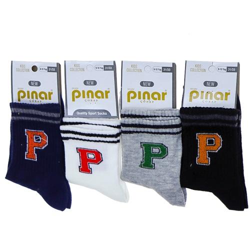 Pınar 5864 Yeni Erkek Çocuk Likralı Mevsimlik Soket Çorap