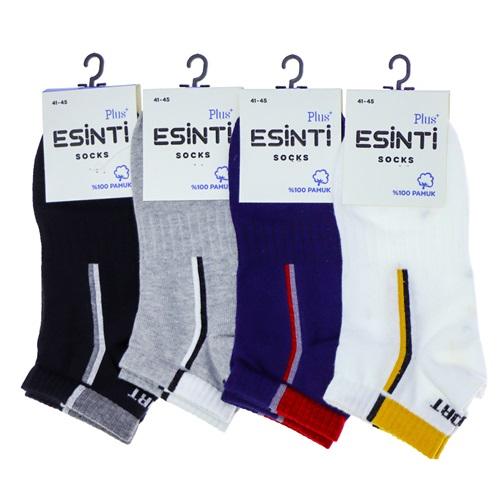 Esinti 3404 Erkek Pamuk Dikişsiz Likralı Patik Çorap