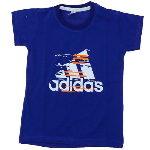 Kardeşler Erkek Çocuk Penye Adidas Baskılı Sıfır Yaka Tişört 13-16 Yaş