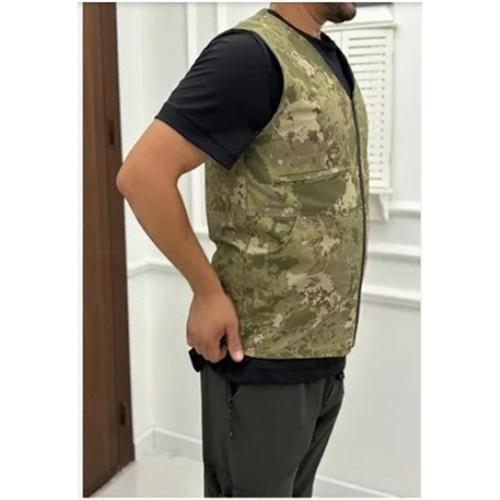 Erman Erkek Kamufalaj Cepli Fermuarlı Yelek