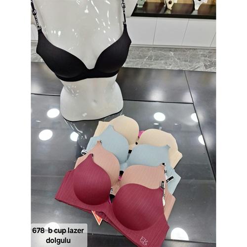 F.K 678 Bayan Dolgulu Lazer Kesim Lingerie Sütyen 75-90