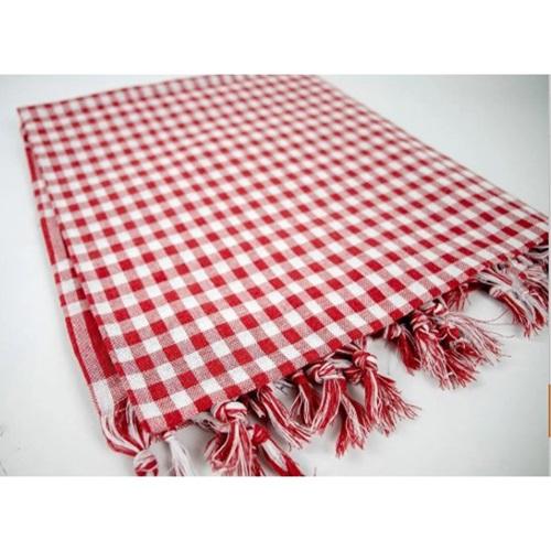 Kocagül Kareli Uç Püsküllü Sofra Masa Örtüsü 140x140 Cm (20 Li)