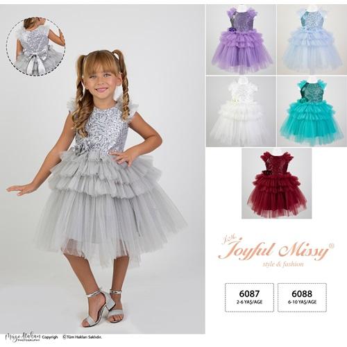 Joyful 6088 Kız Çocuk Abiye 6-10 Yaş