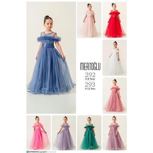 Mertoğlu 293 Kız Çocuk Simli Fırfırlı Abiye 9-12 Yaş