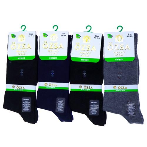 Özsa 2073 Erkek Bambu 200 İğne Likralı Desenli Soket Çorap