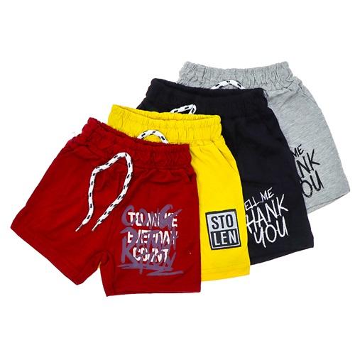 Furkan 1140 Erkek Çocuk Penye Baskılı Şort 1-10 Yaş (10 Lu)