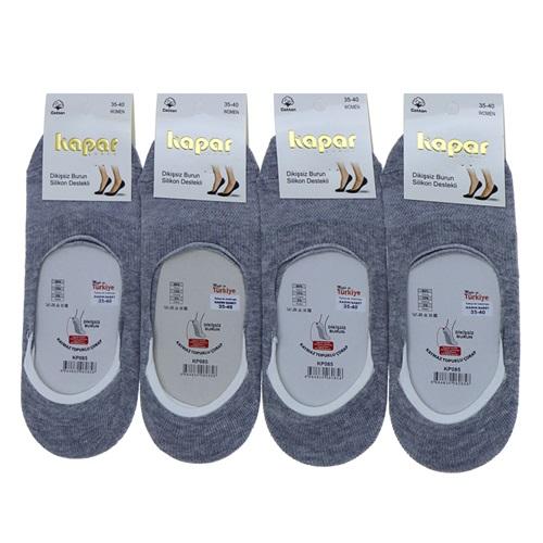 Kapar Kp085 Bayan Dikişsiz Burun Silikon Destekli Likralı Babet Çorap