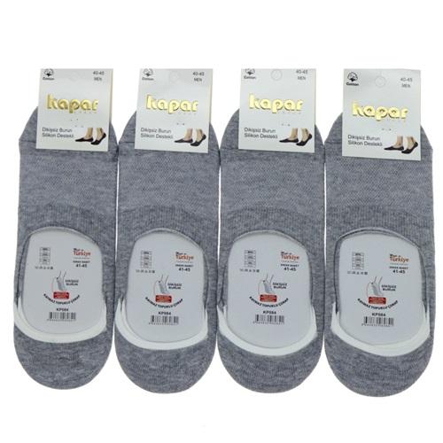 Kapar Kp084 Erkek Dikişsiz Burun Silikon Destekli Likralı Babet Çorap