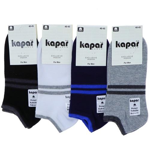 Kapar Kp125 Erkek Penye Dikişsiz Likralı Patik Çorap