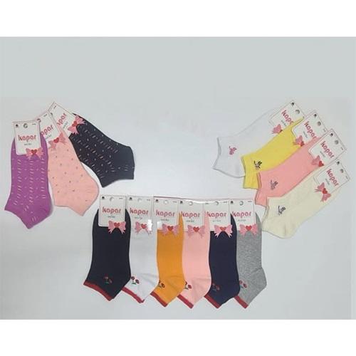 Kapar Kp121 Bayan Penye Dikişsiz Likralı Patik Çorap