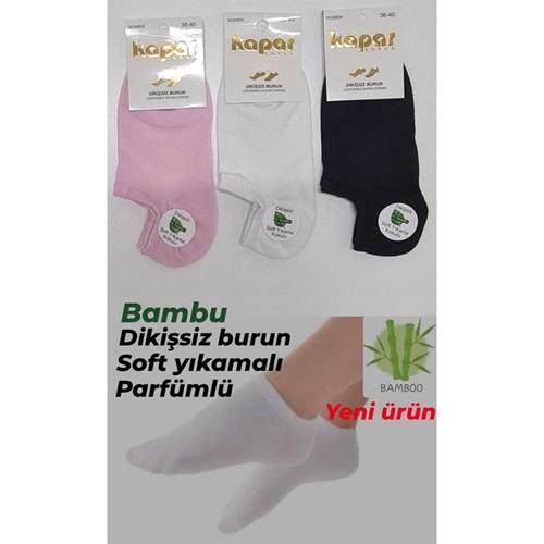 Kapar Kp123 Bayan Penye Dikişsiz Likralı Patik Çorap