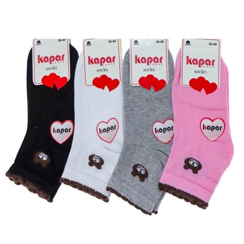 Kapar Kp122 Bayan Penye Dikişsiz Likralı Orta Konç Patik Çorap