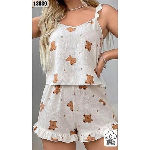 Lily Bianca 13039 Bayan Fantazi Şortlu Takım Gecelik