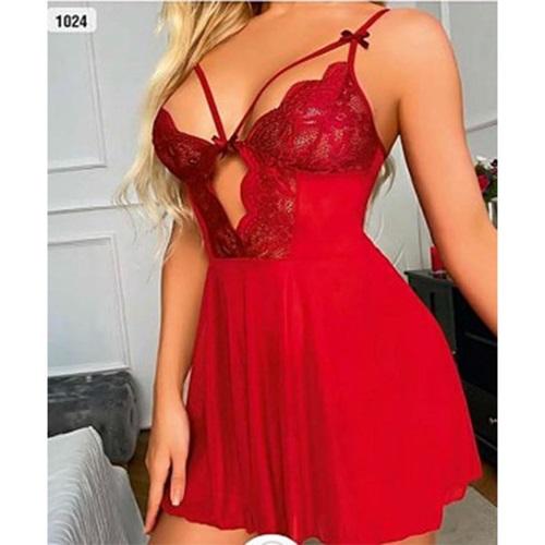 Lily Bicnca 1024 Bayan Dantelli Jartiyerli Fantazi Kısa Gecelik