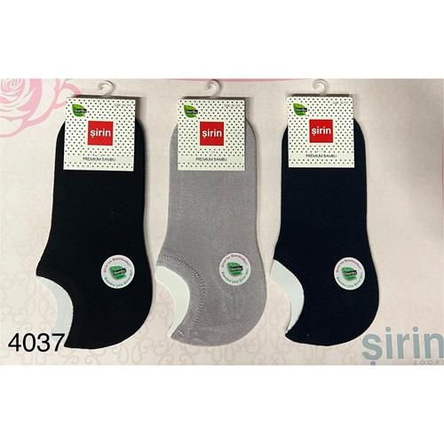 Şirin 4037 Bayan Bambu Dikişsiz Likralı Kutulu Sneakers Çorap