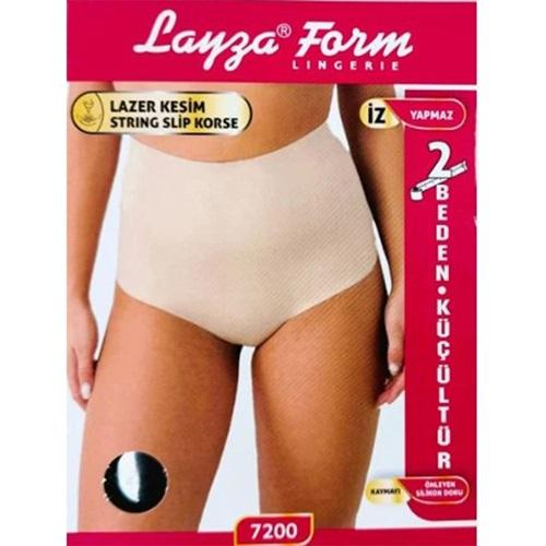 Layza Form 7200 Bayan Lezar Kesim Yüksek Bel Slip Korse