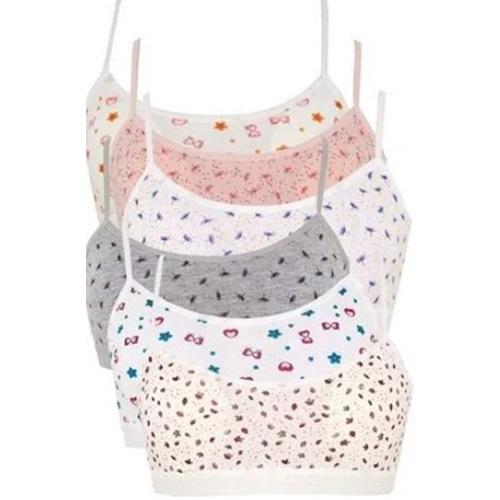 Menbox 4105 Kız Çocuk Penye Çıkarılabilir Pedli Büstiyer SM-LXL (12 Li)