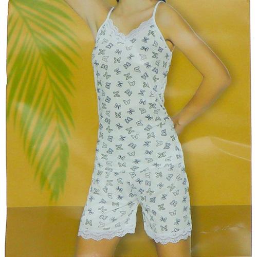 New Inn 4005 Bayan Penye Dantelli İp Askılı Şortlu Takım SM-LXL