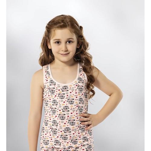 Kota 3412 Kız Çocuk Baskılı Geniş Askı Atlet (6 Lı)