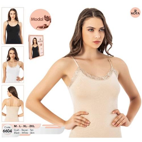 Kota 6604 Bayan Modal Dantelli Ayarlabilir Askılı Atlet