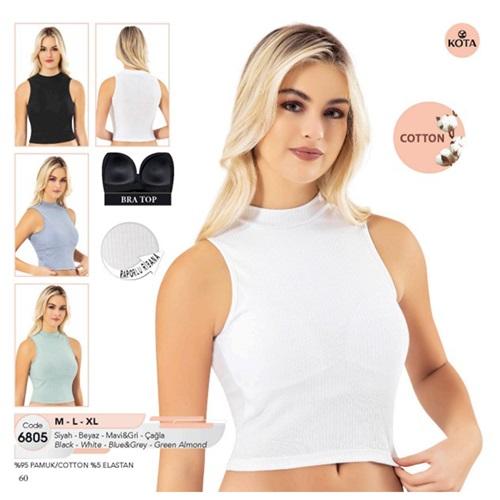 Kota 6805 Bayan Balıkçı Yaka Raporlu Ribana Pedli Krop