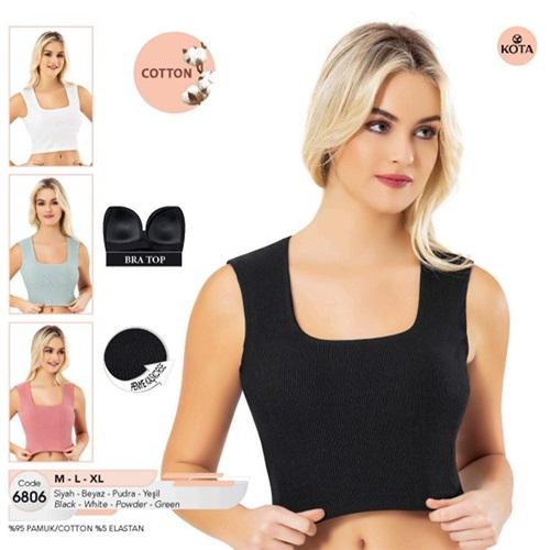 Kota 6806 Bayan Kaşkorse Kare Yakalı Pedli Krop