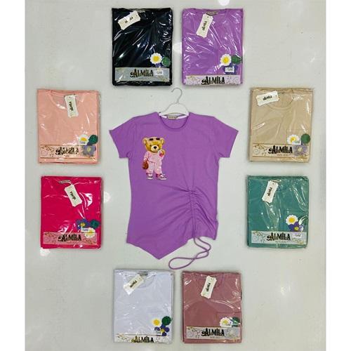 Almila Kız Çocuk Penye Baskılı Tişört 9-12 Yaş