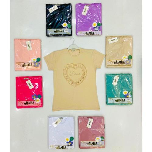 Almila Kız Çocuk Penye Baskılı Tişört 13-16 Yaş