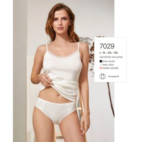 Berrak 7029 Bayan Penye Dantelli İp Askılı Atlet