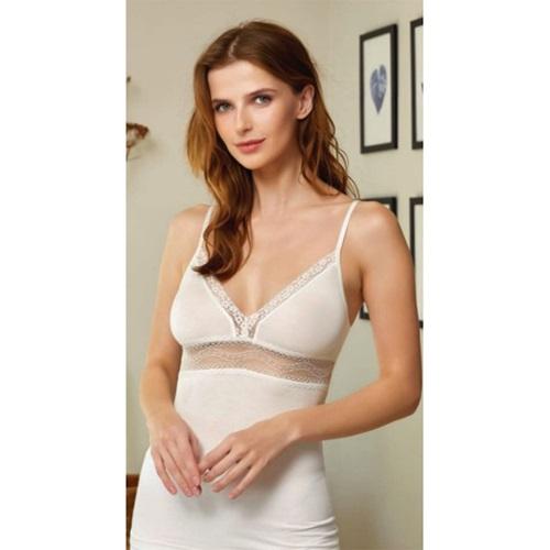 Berrak 7013 Bayan Penye Viscon Dantelli İp Askılı Atlet