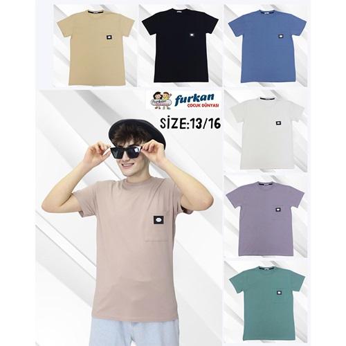 Furkan Erkek Çocuk Penye Baskılı Tişört 13-16 Yaş