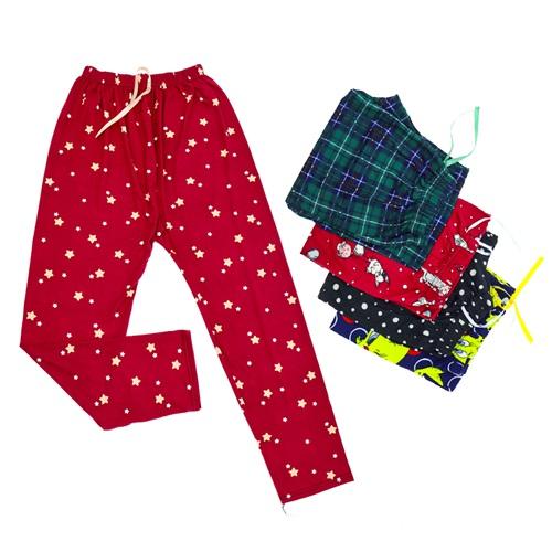 Zümra 20257 Bayan Milan Viskon Ağlı Tek Pijama Alt S-2XL