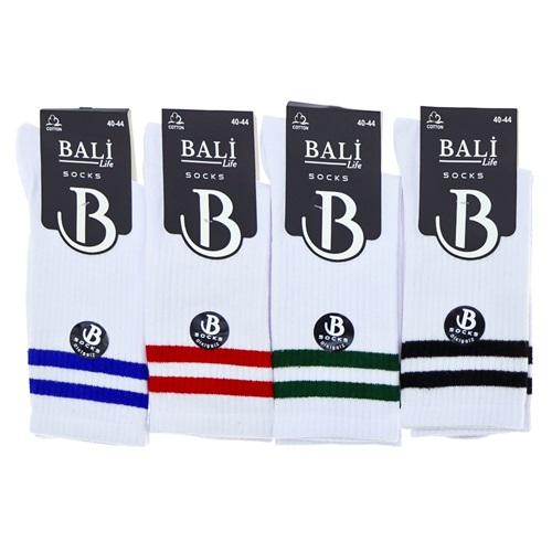Bali 600 Erkek Cotton Likralı Dikişsiz Çemberli Tenis Çorap