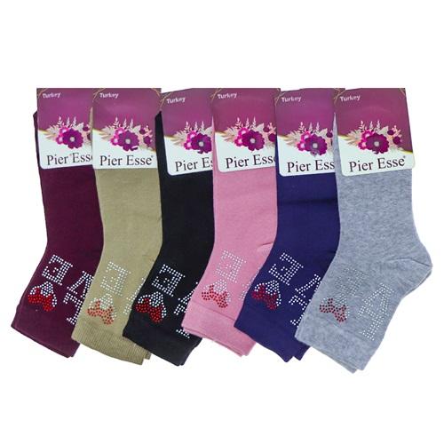 Sanbella 6948 Bayan Likralı Taşlı Yarım Konç Patik Çorap