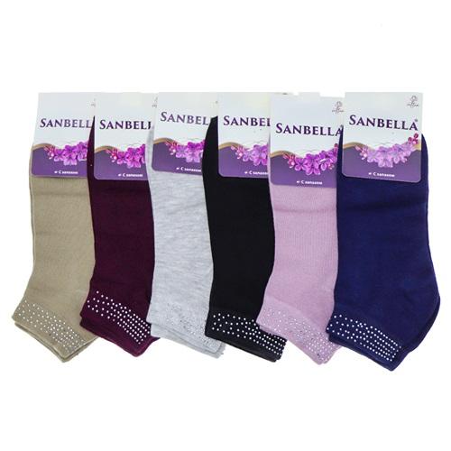 Sanbella 32323 Bayan Likralı Taşlı Kısa Patik Çorap