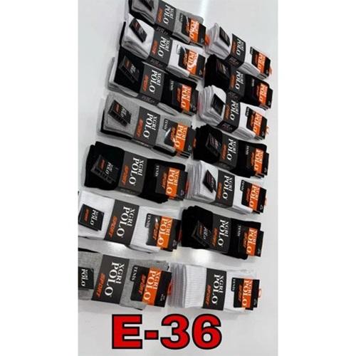 XGri Polo E-36 Erkek Penye Sport Tenis Çorap