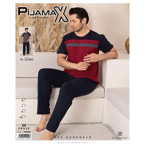 Tarık 3090 Erkek Penye Kısa Kol Pijama Takımı M-2XL